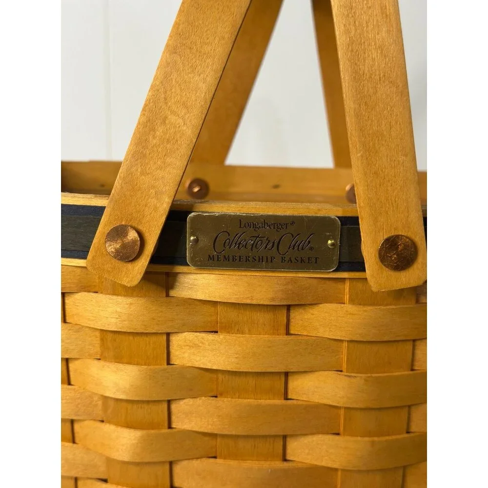 VTG Longaberger Collectors Club Membership Charter Member Basket‎ w/ Liner